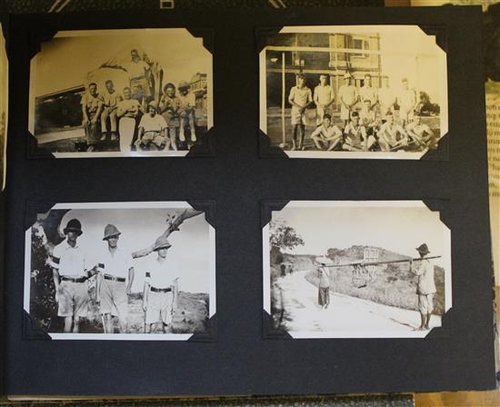 Great War interest- an album of postcards of the Somme etc, and an album of photos of 6th/9th battalion R.A. in Hong Kong, 1920s (2)